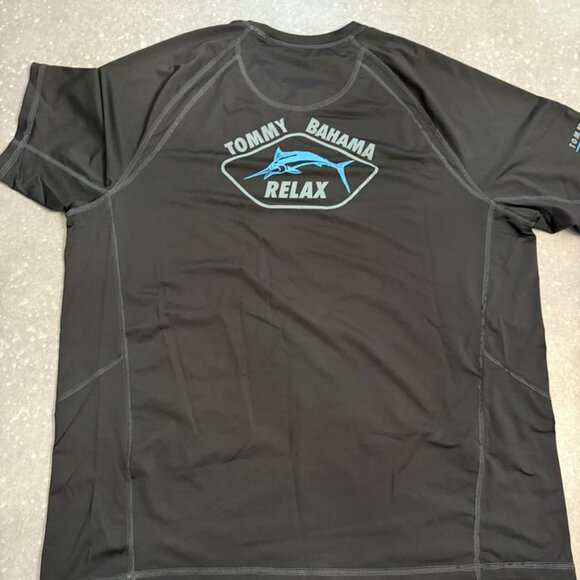 Tommy Bahama Black Relax Short-Sleeve Rash Guard- Size XL - Picture 3 of 9